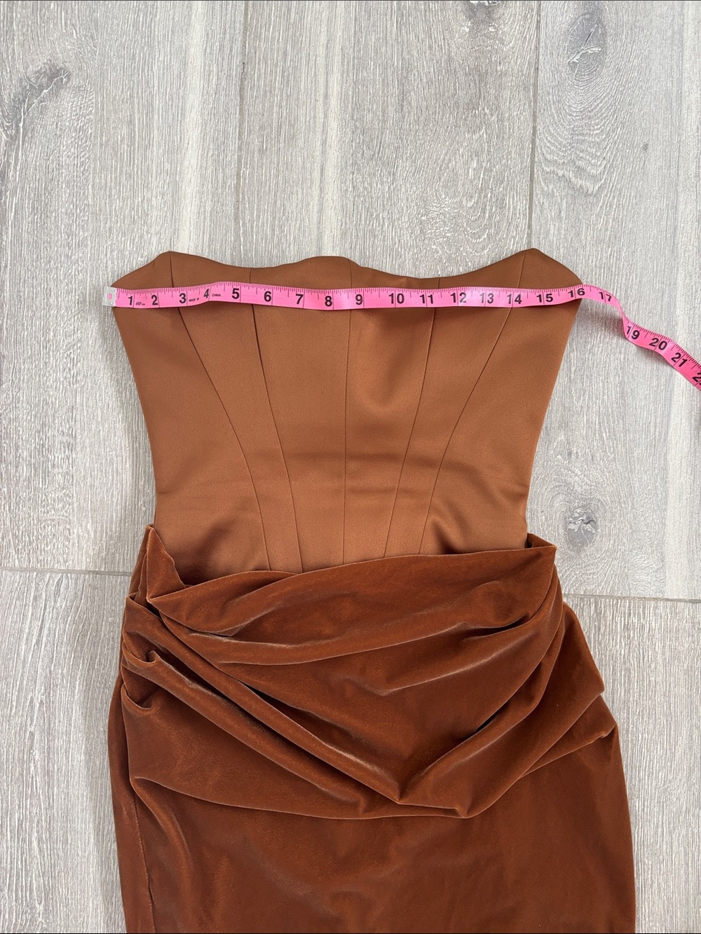 🤎 House of CB Brown Strapless Corset Maxi Dress — Size S (Bigger Cup D-E) - Picture 9 of 10